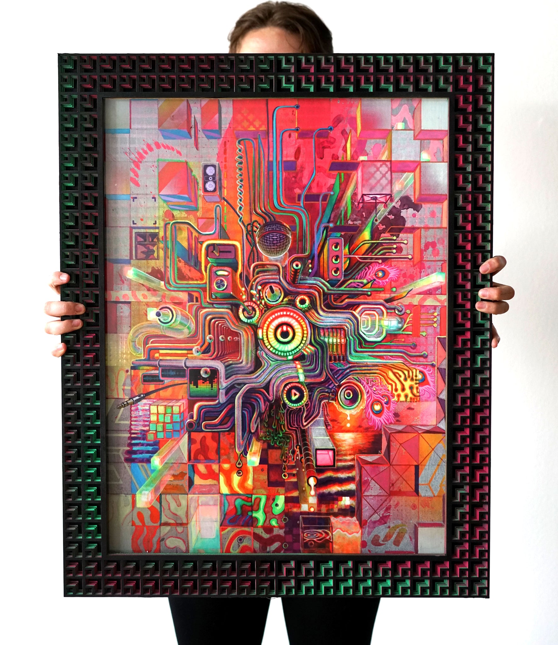 Turn Me On Lasercut Framed Print by Jake Amason