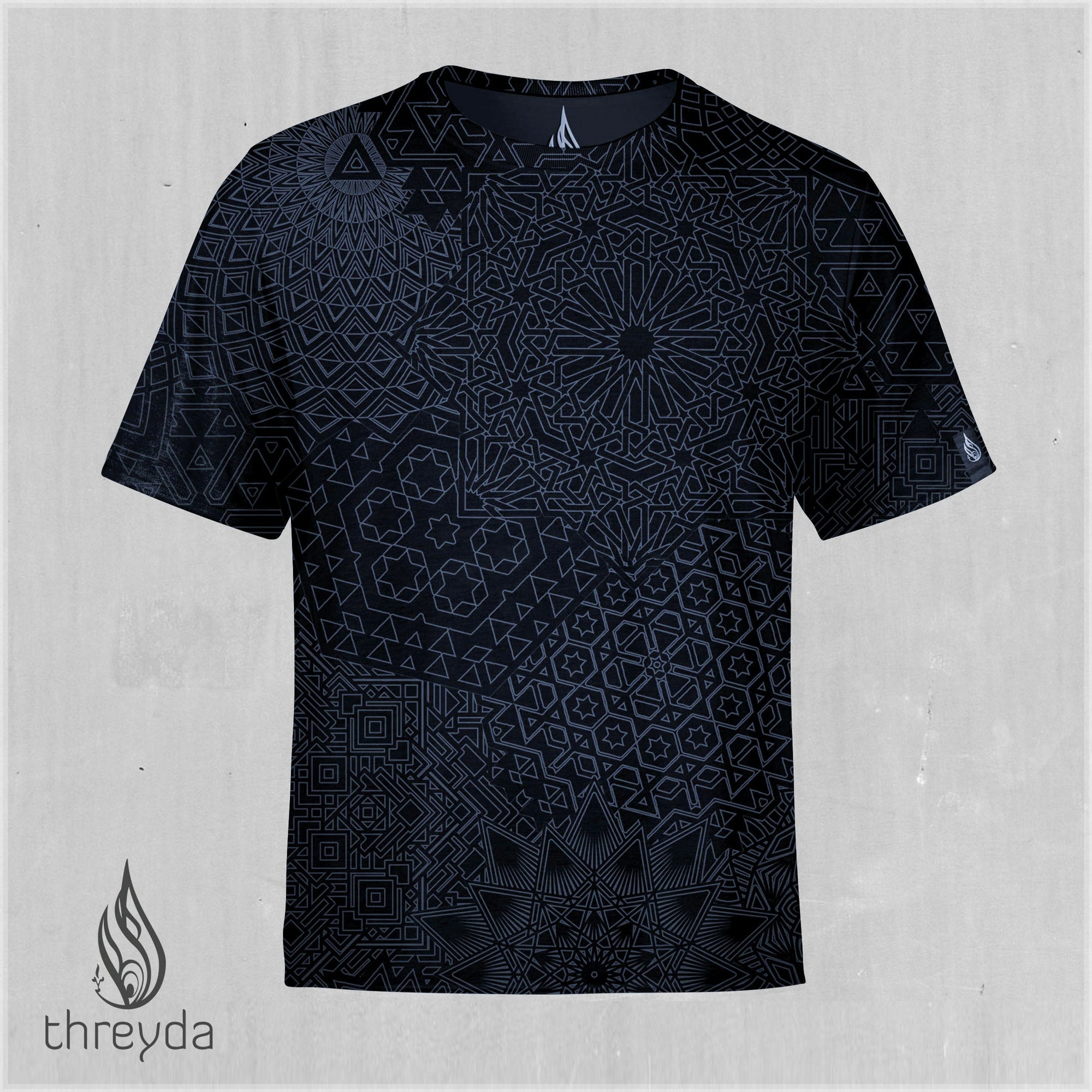 Blue Thantra All-Over Screenprint Tee by Threyda