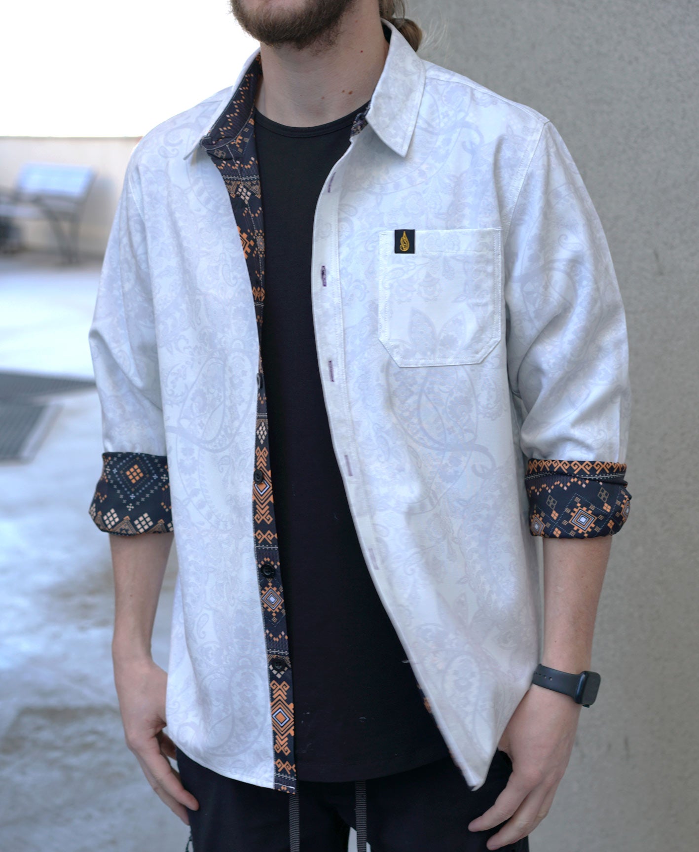 Kashmir Lined Button Down Shirt by Threyda - Ships March