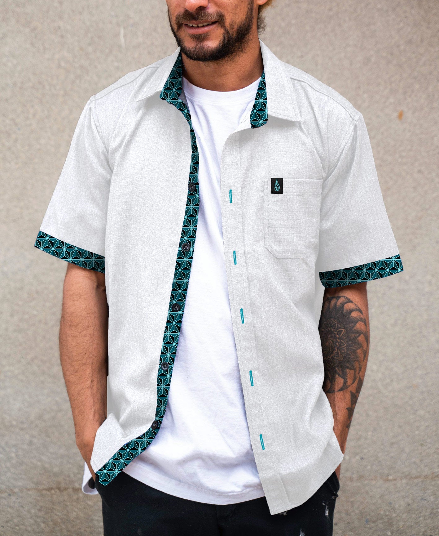 Jupiter Short Sleeve Button Down by Threyda