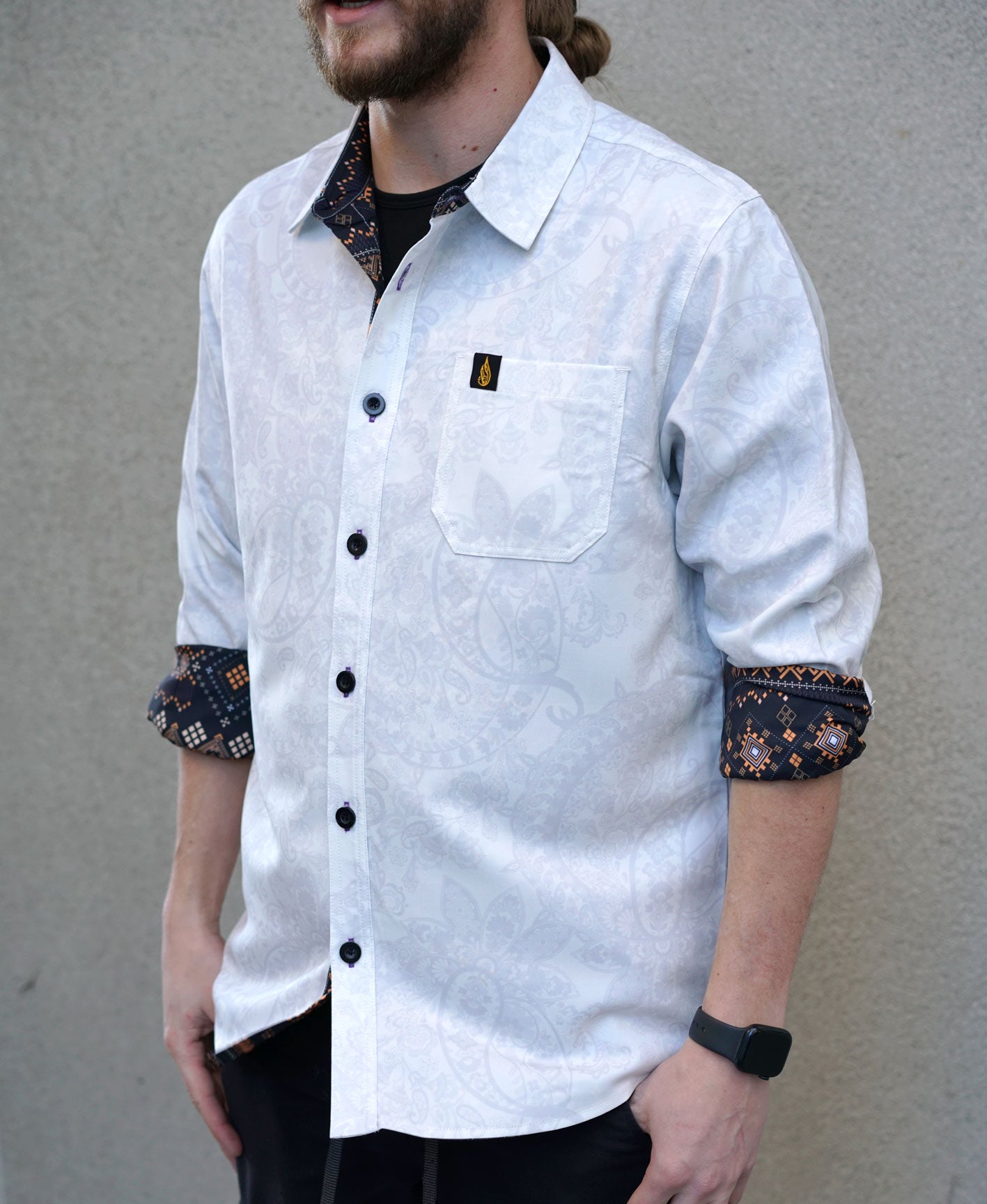 Kashmir Lined Button Down Shirt by Threyda - Ships March