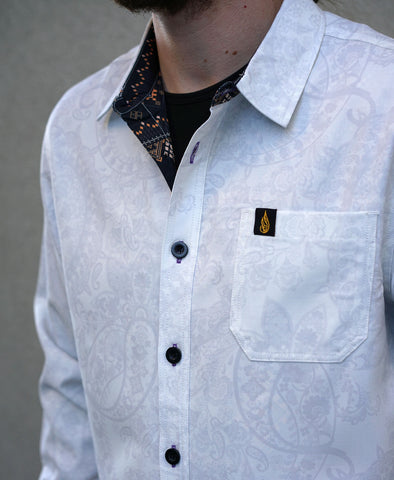 Kashmir Lined Button Down Shirt by Threyda - Ships March