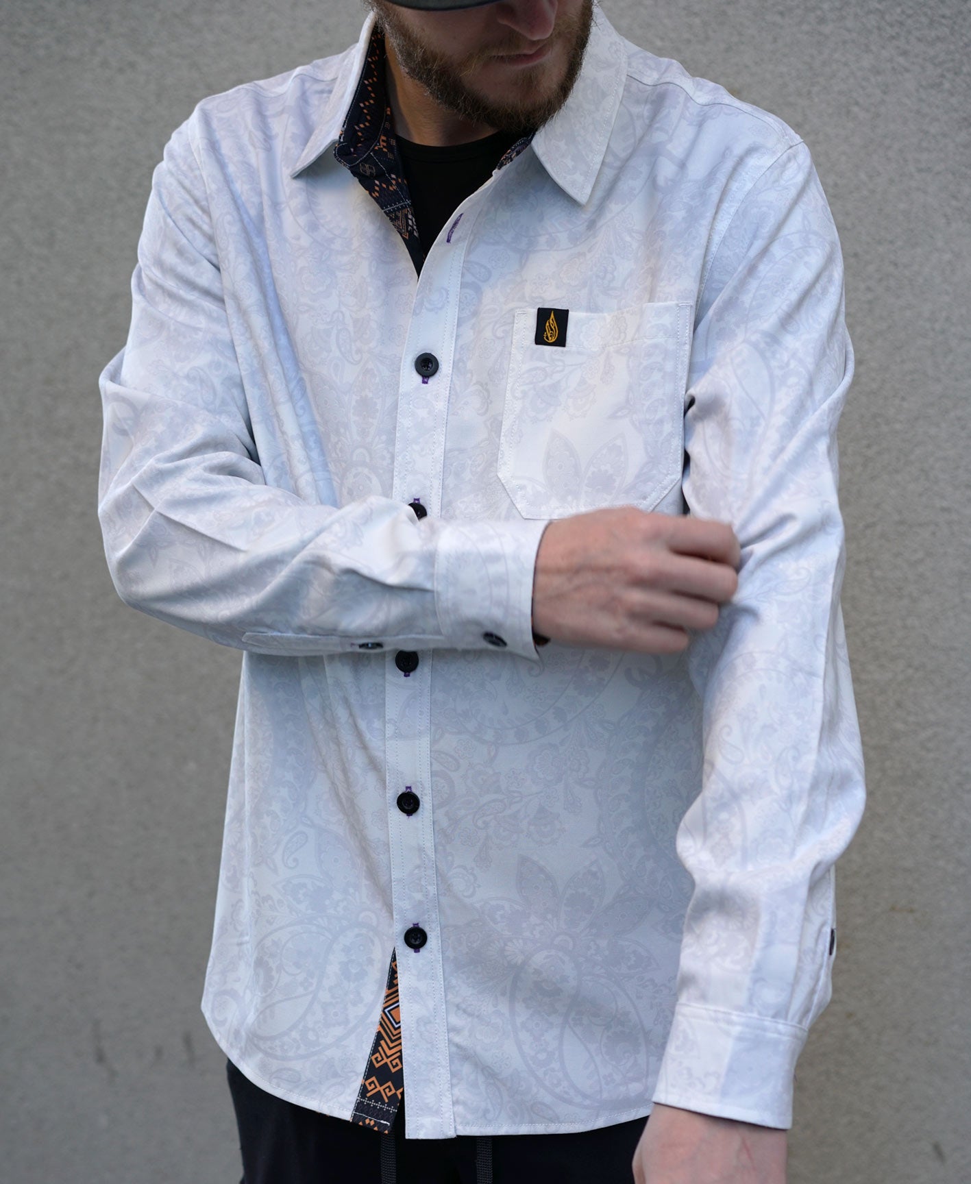 Kashmir Lined Button Down Shirt by Threyda