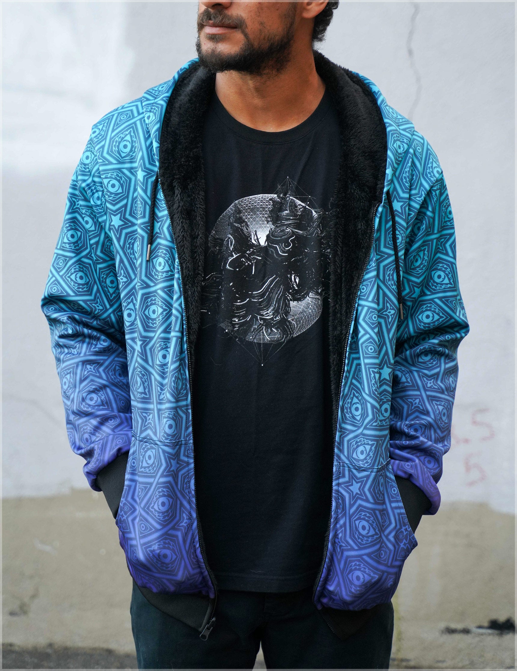 Crystalize Sherpa Hoodie by Threyda - Ships Nov 2023 - Threyda Art