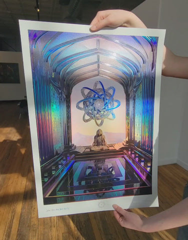 In:Reflection Embossed Holo Print by Justin Totemical