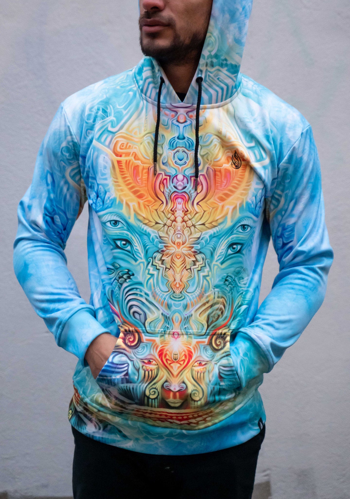 Liquid Solar Dragon Pullover Hoodie by Fabian Jimenez