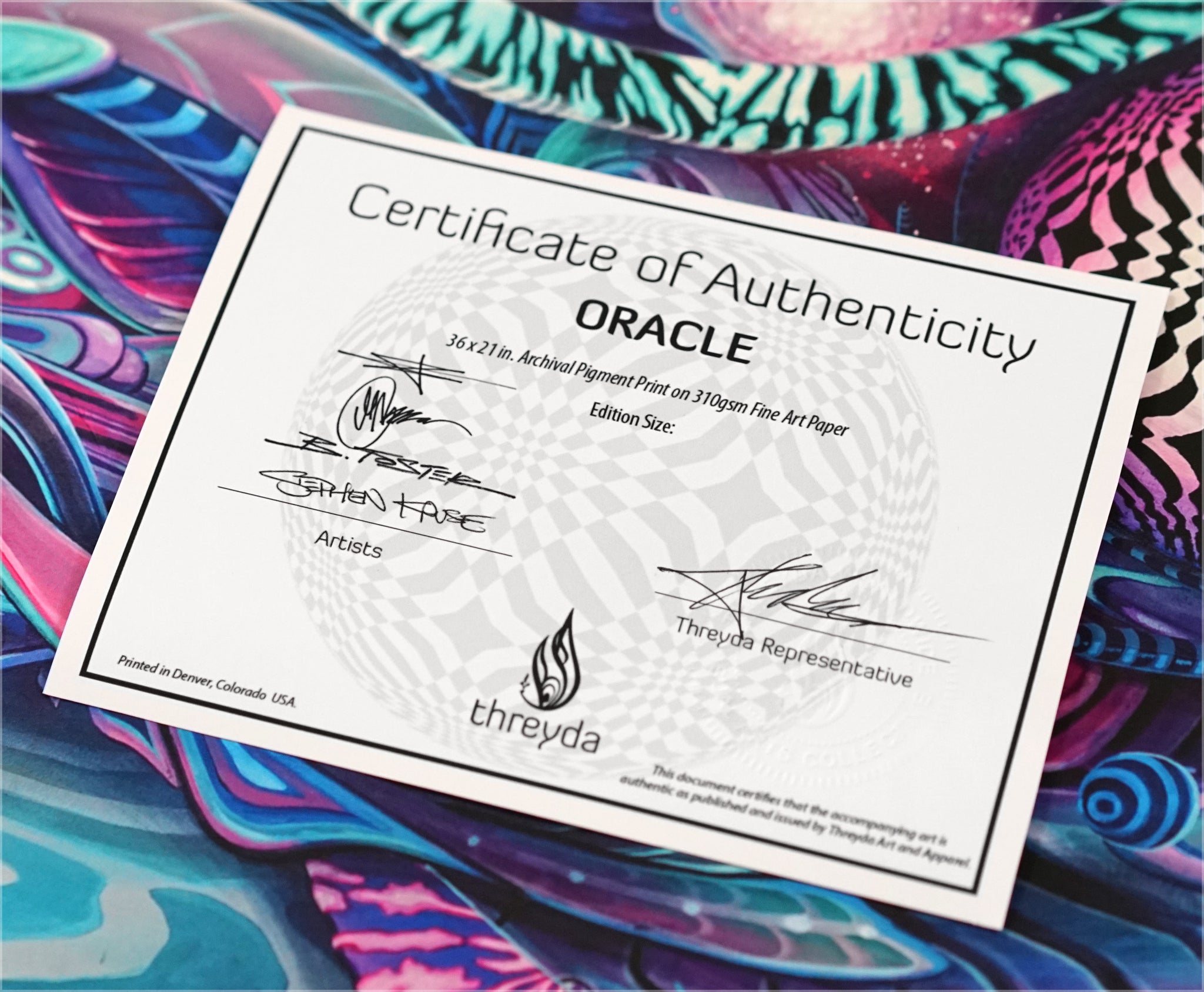 ORACLE Signed Print by Jake Amason x Peter Westermann x Stephen Kruse x Sydwox1 - 24 Hour Release