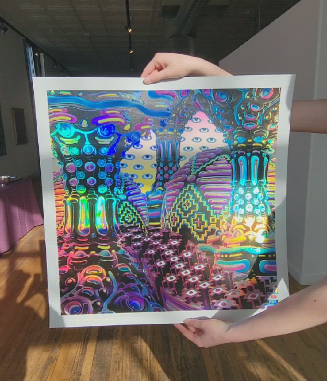 Invisible Landscape Embossed Holo Print by Ben Ridgway