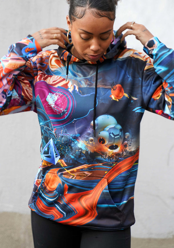 Emerald Sublimation Pullover Hoodie by Gage Kelsey - Threyda Art and Apparel