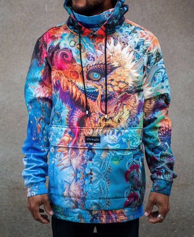 Night Rainbow Midweight Reversible Hoodie by Android Jones XL
