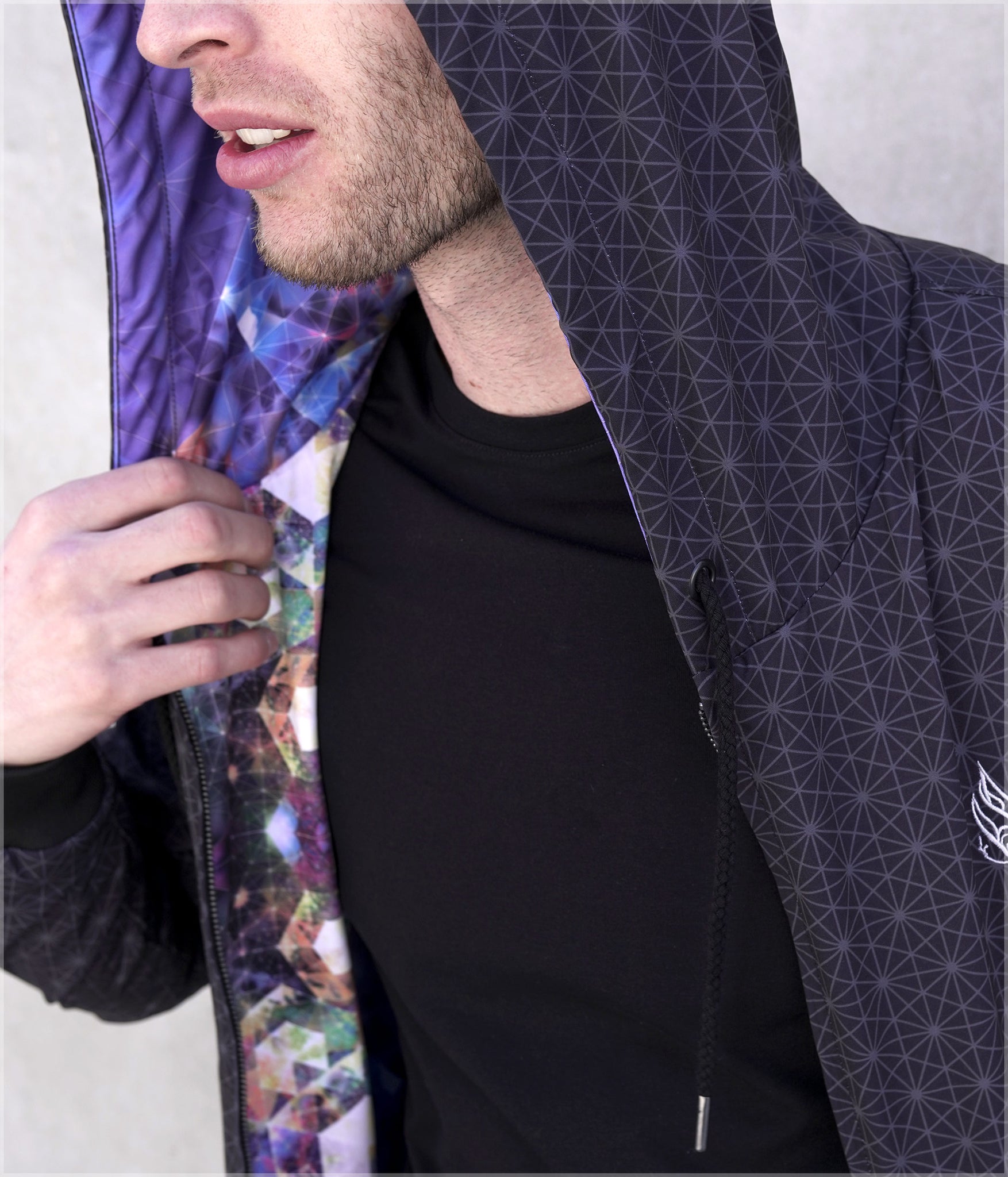 Nebula Lightweight Reversible Satin Jacket by Andy Gilmore