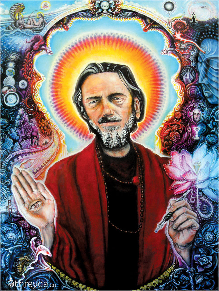 Portrait of Alan Watts by Randal Roberts , Art Print - Randal Roberts, Threyda