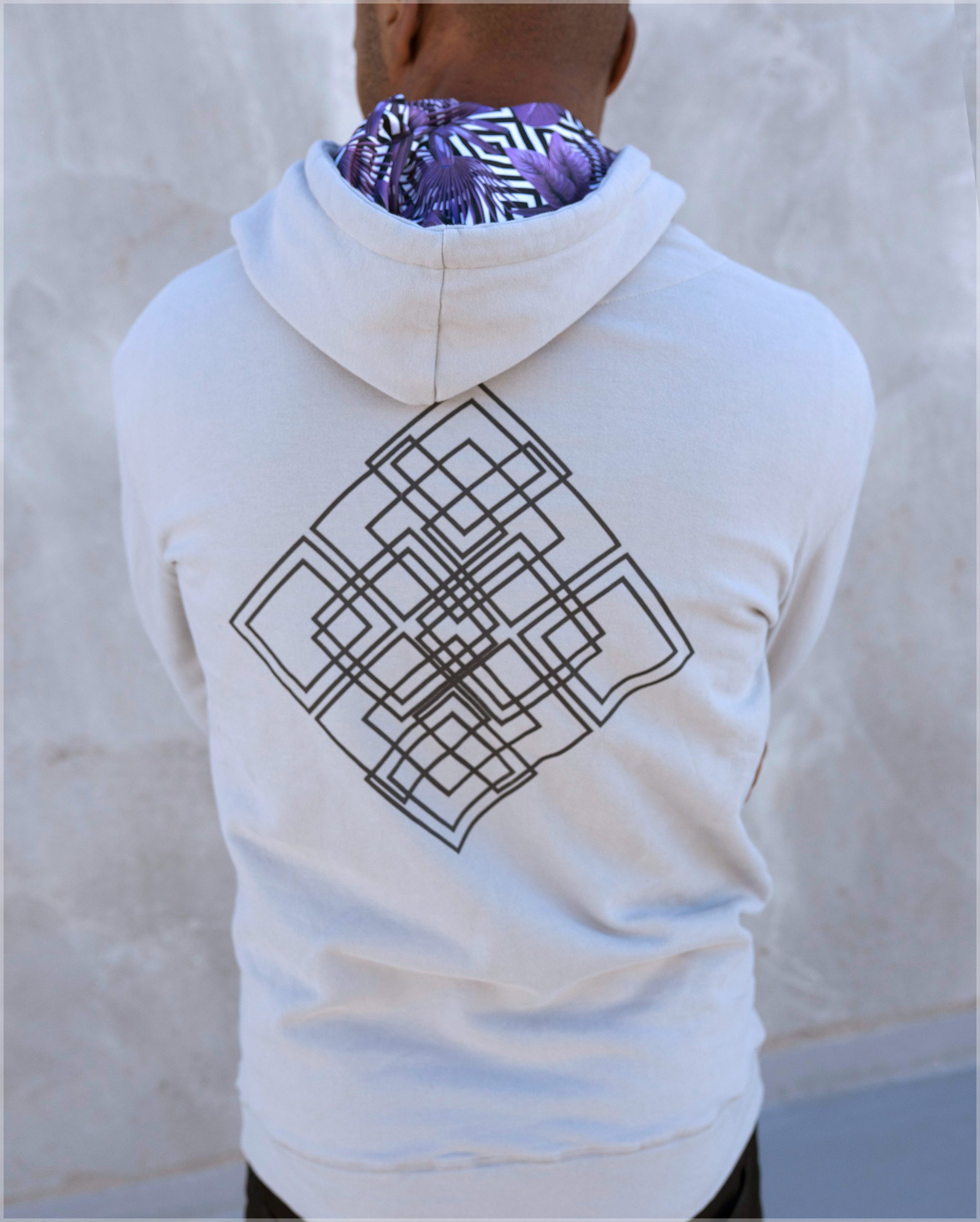 Efflorescent Cotton Pullover Hoodie by Threyda