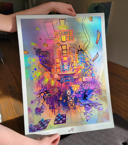 Heaven's Gate Embossed Holo Print by Jake Amason