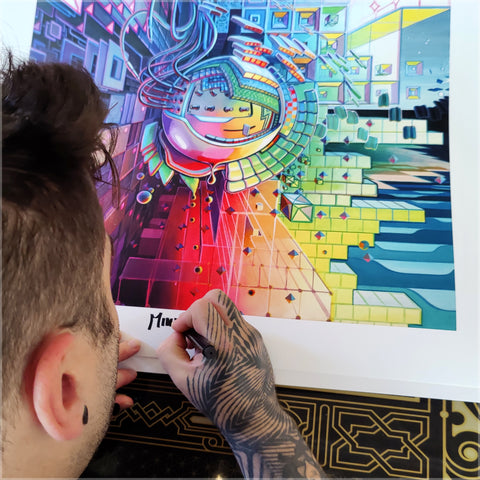 Mind's Eye Watercolor Signed Print by Jake Amason