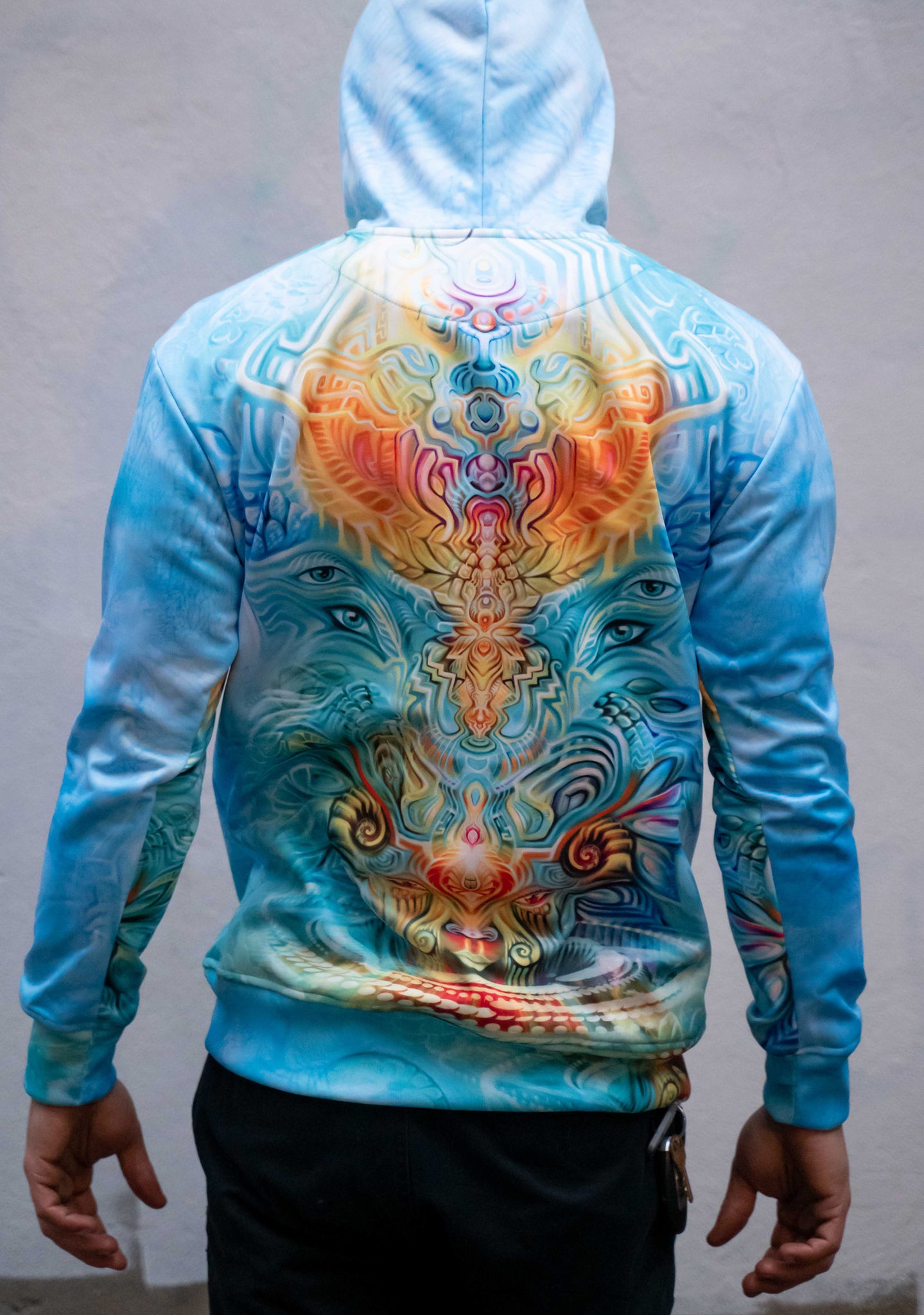 Liquid Solar Dragon Pullover Hoodie by Fabian Jimenez