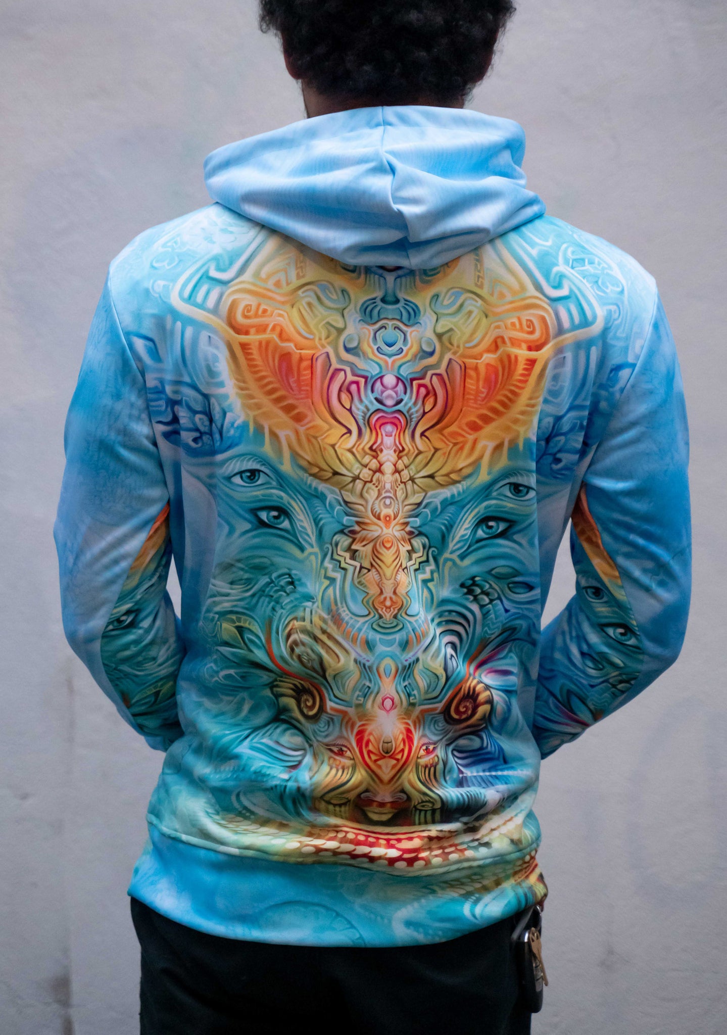 Liquid Solar Dragon Pullover Hoodie by Fabian Jimenez