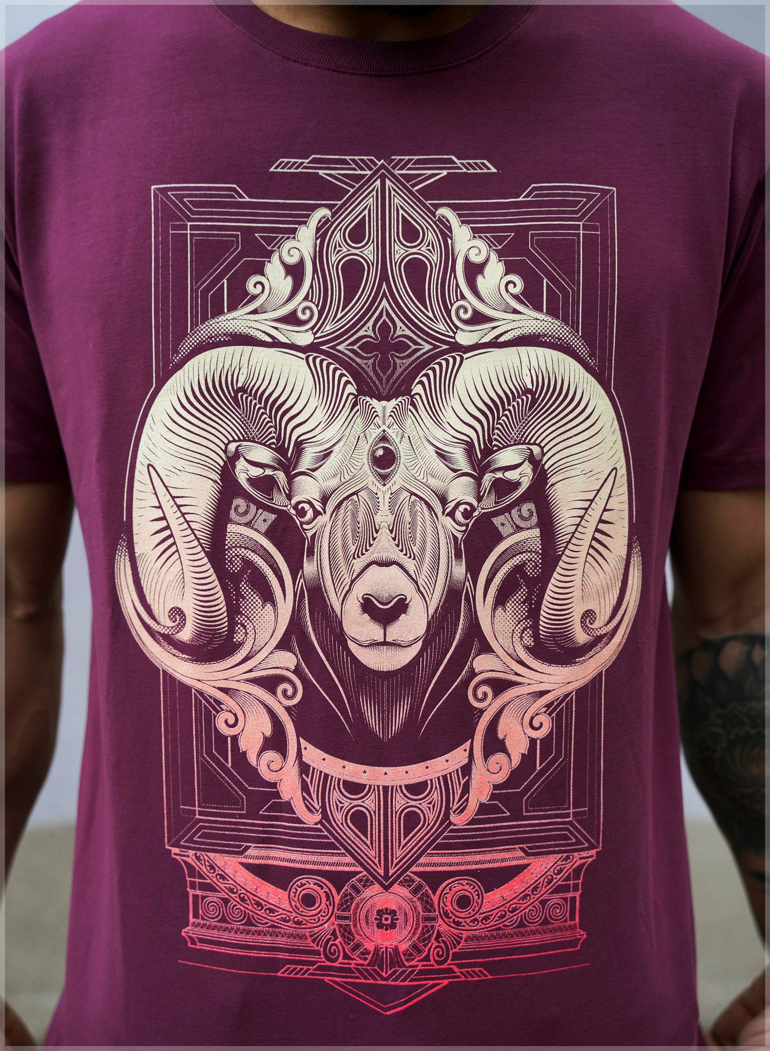 Ram Fade Screenprint Tee by Mugwort