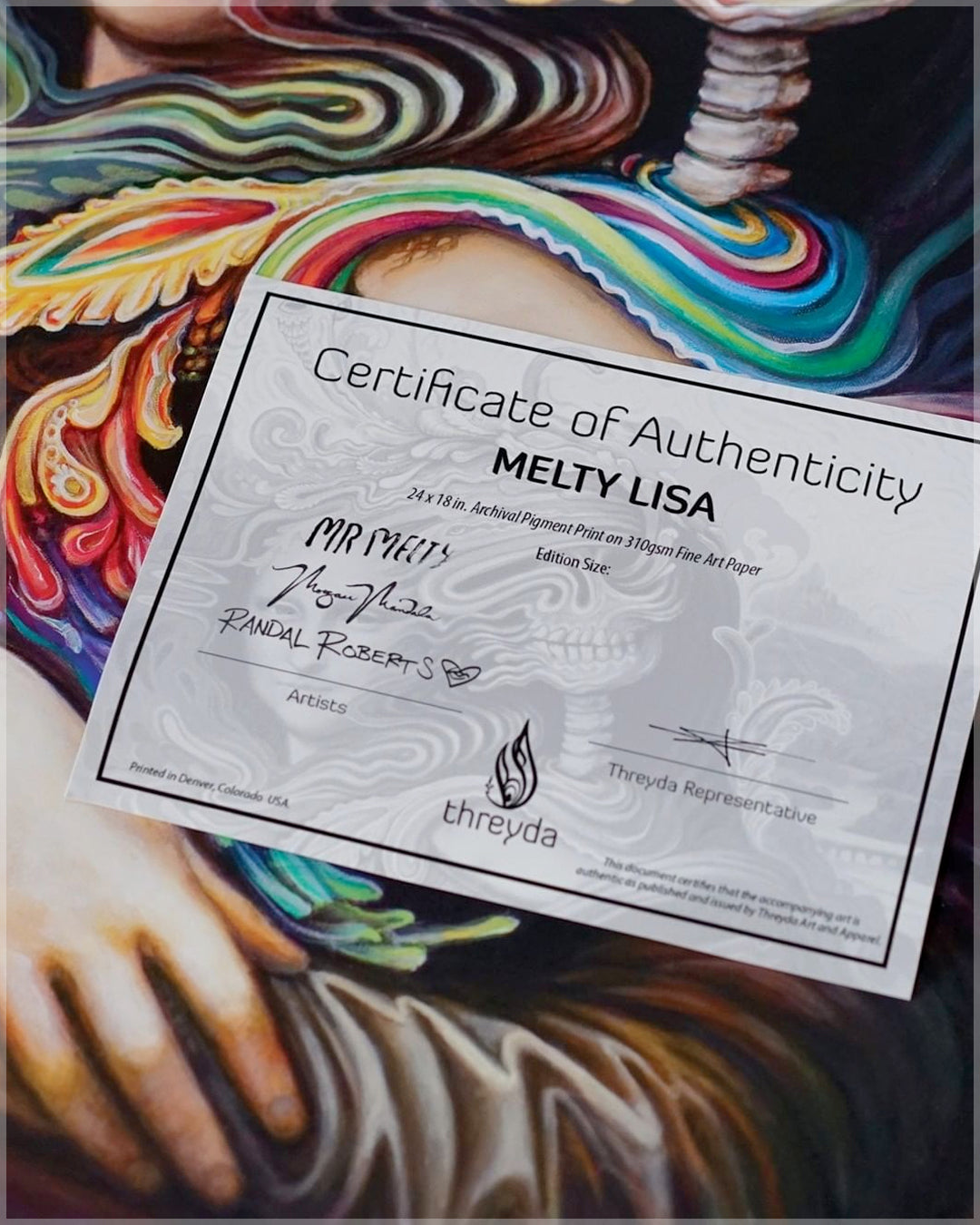 Melty Lisa Signed Print by Mr. Melty, Randal Roberts, and Morgan Mandala - 24 Hour Release