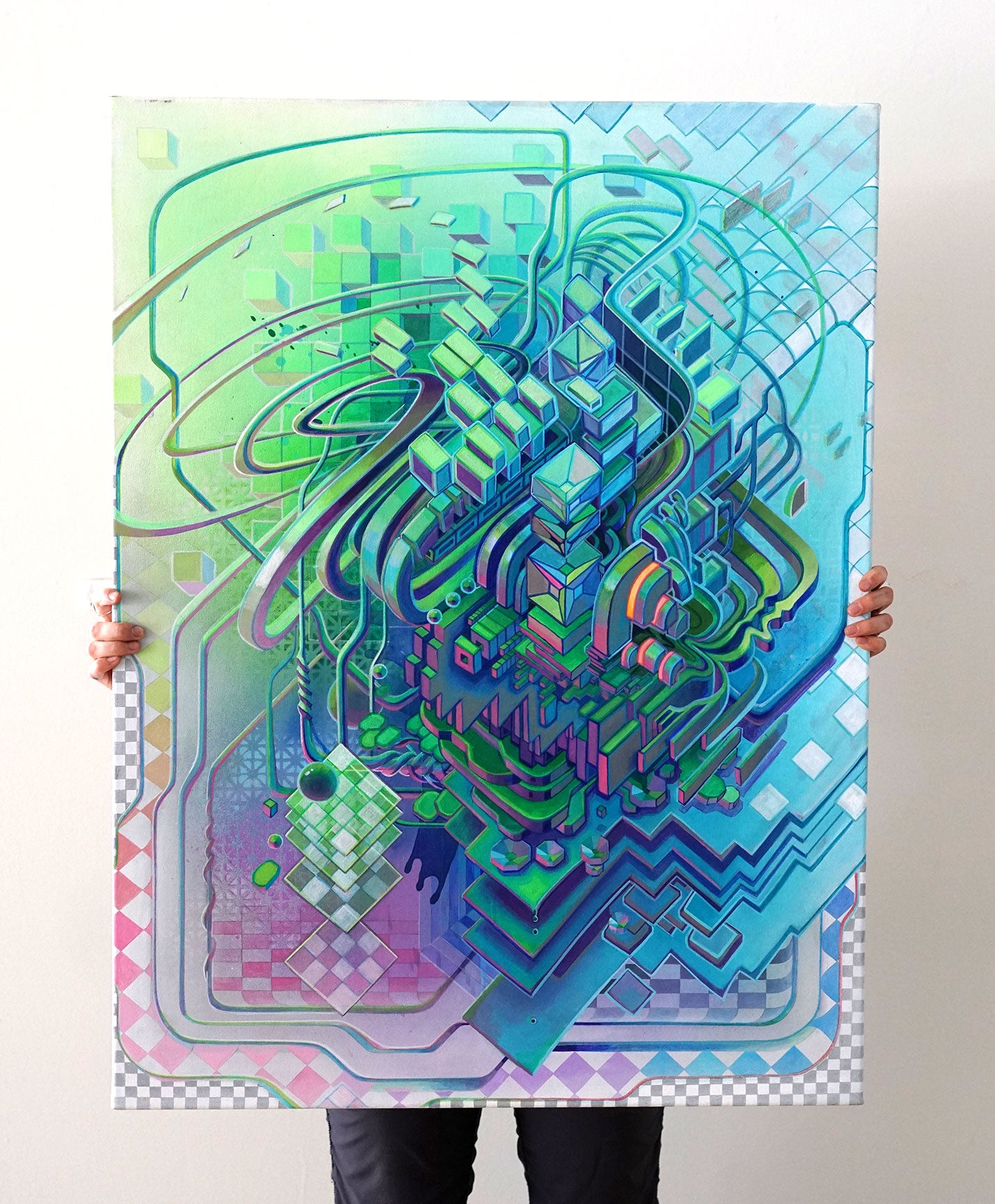 Motherboard Stretched Canvas by Jake Amason