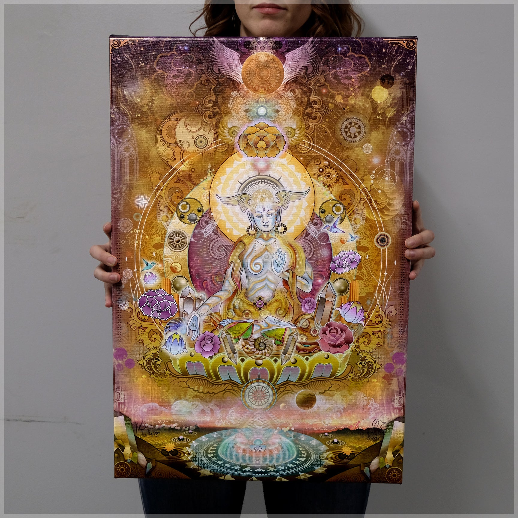 White Tara Canvas Print by Mugwort