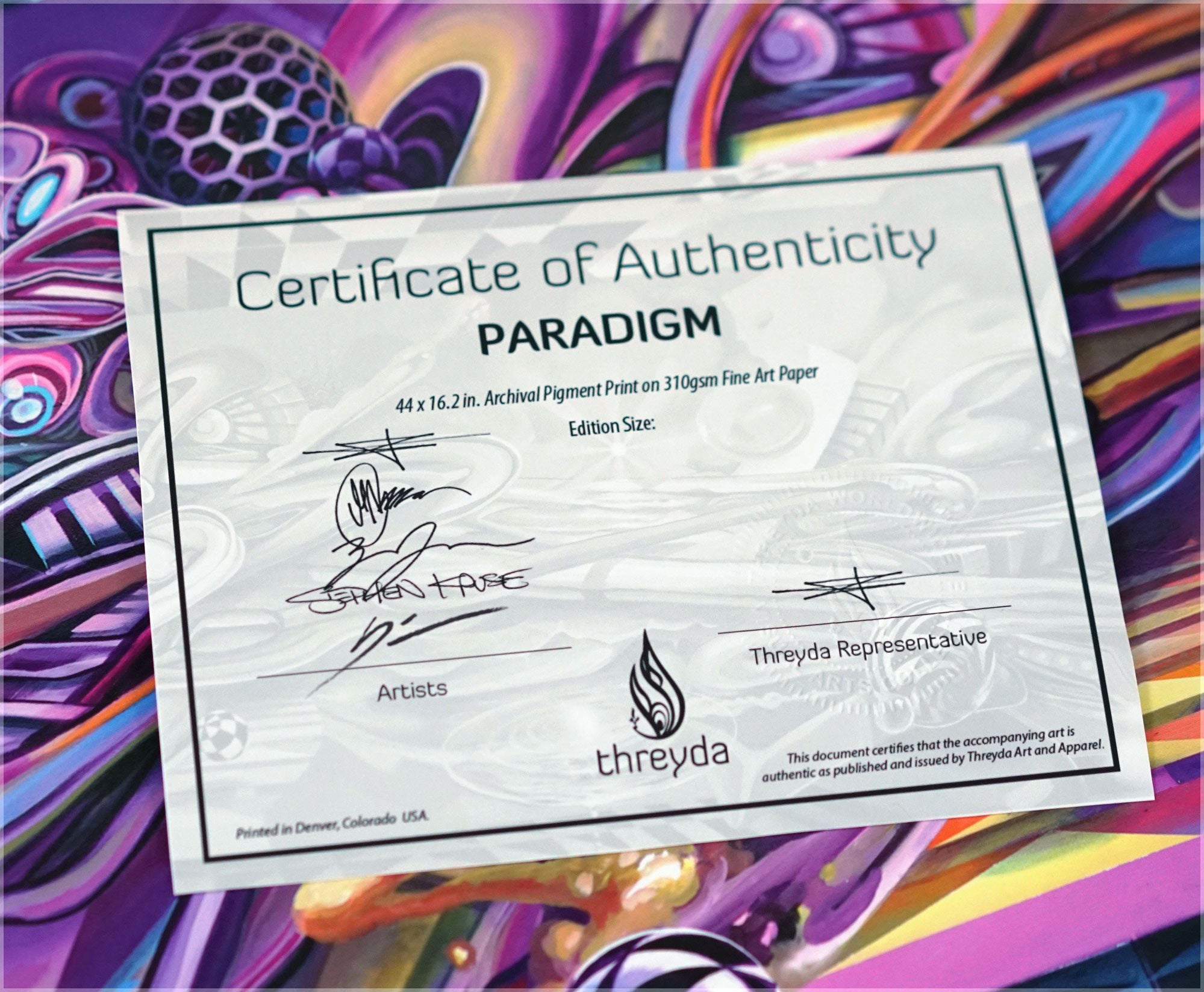 PARADIGM Signed Print by Jake Amason x Peter Westermann x Stephen Kruse x Brian Hampton x Zach Jackson - 24 Hour Release