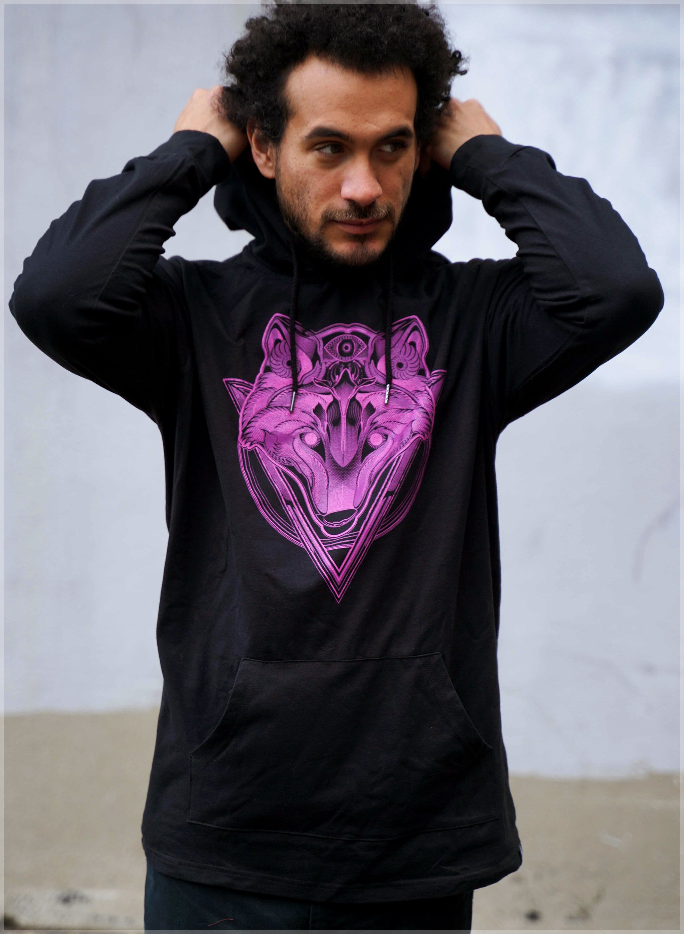 Wolf Screenprint Pullover By Mugwort Threyda Art And Apparel