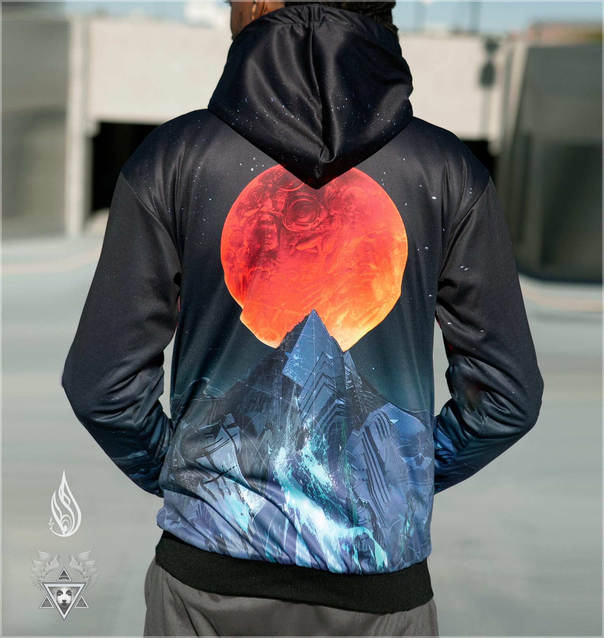 Emerald Sublimation Pullover Hoodie by Gage Kelsey - Threyda Art