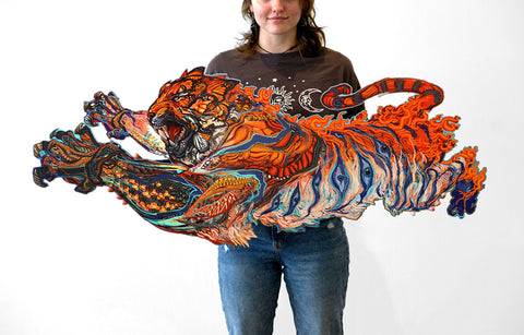 Swallowtail Tiger Aluminum Diecut Print by Android Jones