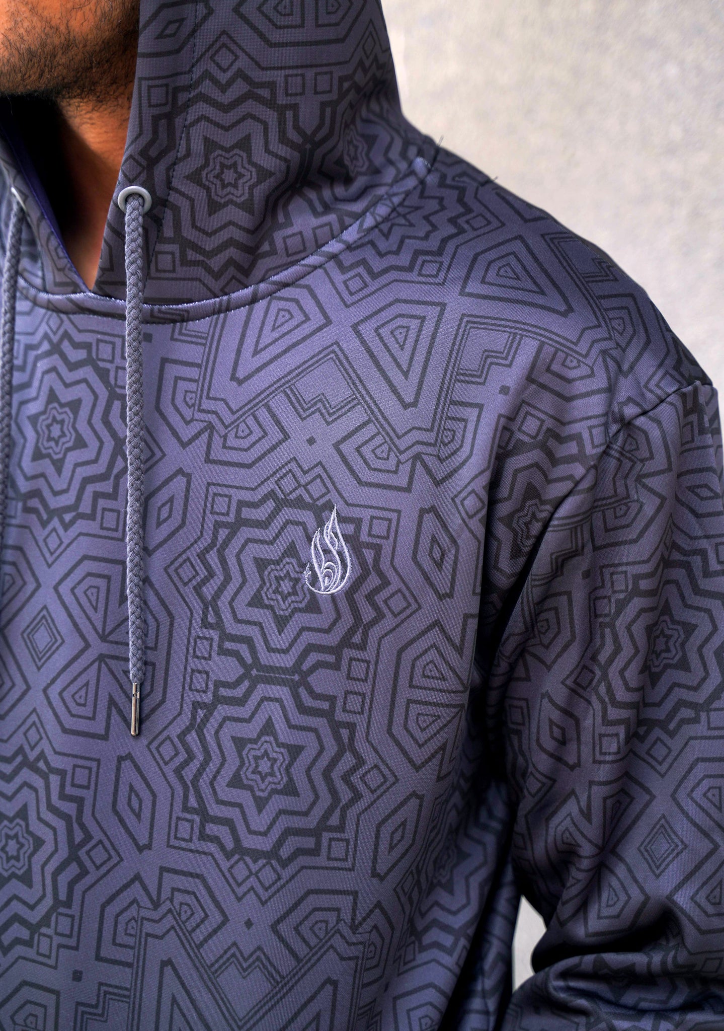 Graphite Pullover Hoodie by Justin Totemical